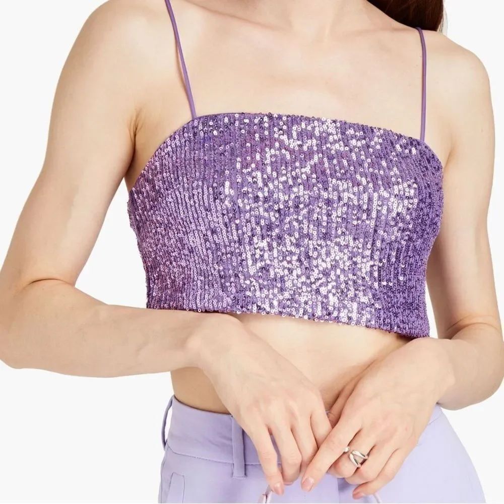 ROTATE BIRGER CHRISTENSEN Glitter Vest In Purple